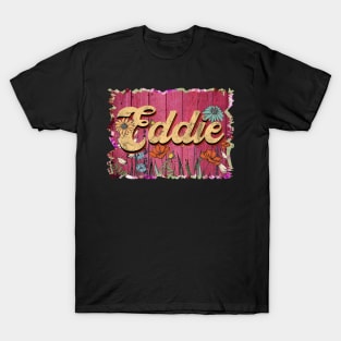 Classic Eddie Personalized Flowers Proud Name T-Shirt